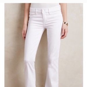 Paige Canyon Flare White Denim Jeans